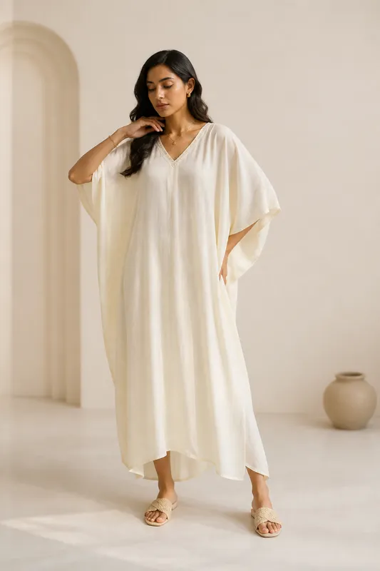 Printed Kaftan Dress
