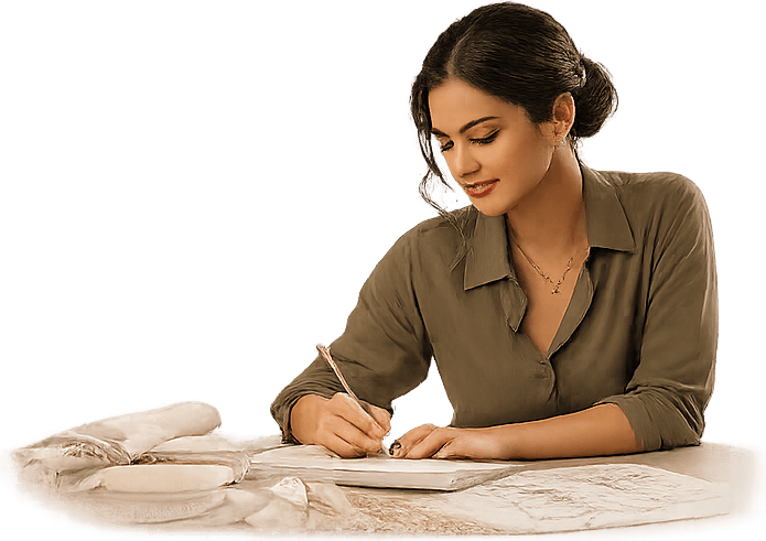Designer sketching a garment